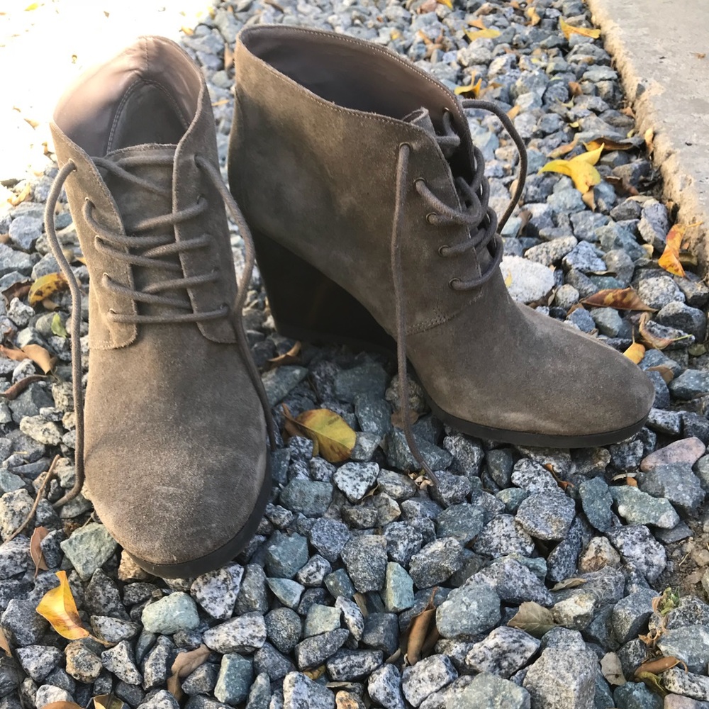 Franco Sarto Wedge Suede Booties